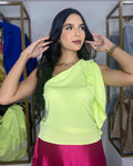 Blusa Verde Una Manga