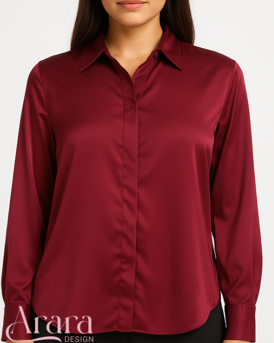 Camisa satinada